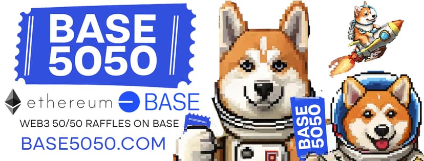 BASE5050 — Base-Native 50/50 Raffles